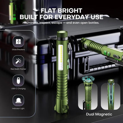 🔥2026 HOT SALE 49% OFF🚨 800LM Multifunctional Rechargeable EDC Flashlight