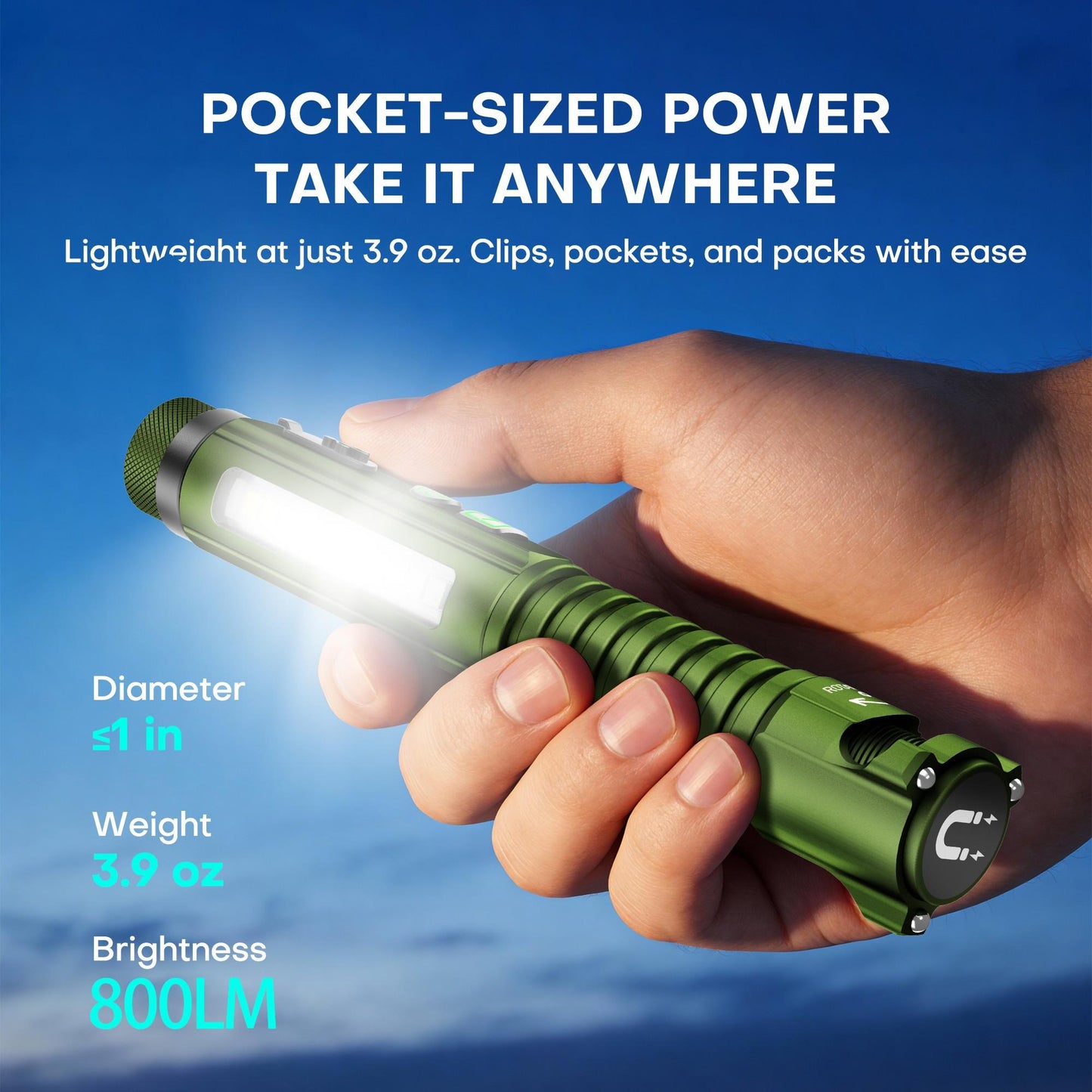 🔥2026 HOT SALE 49% OFF🚨 800LM Multifunctional Rechargeable EDC Flashlight