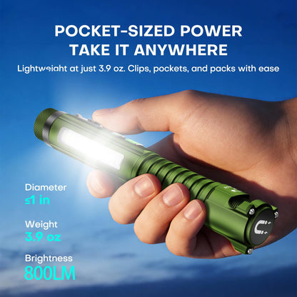 🔥2026 HOT SALE 49% OFF🚨 800LM Multifunctional Rechargeable EDC Flashlight